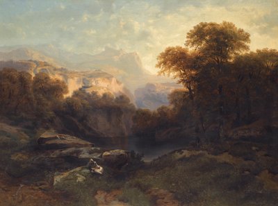 Contemplazione in un paesaggio alpino da Apollinary Goravsky